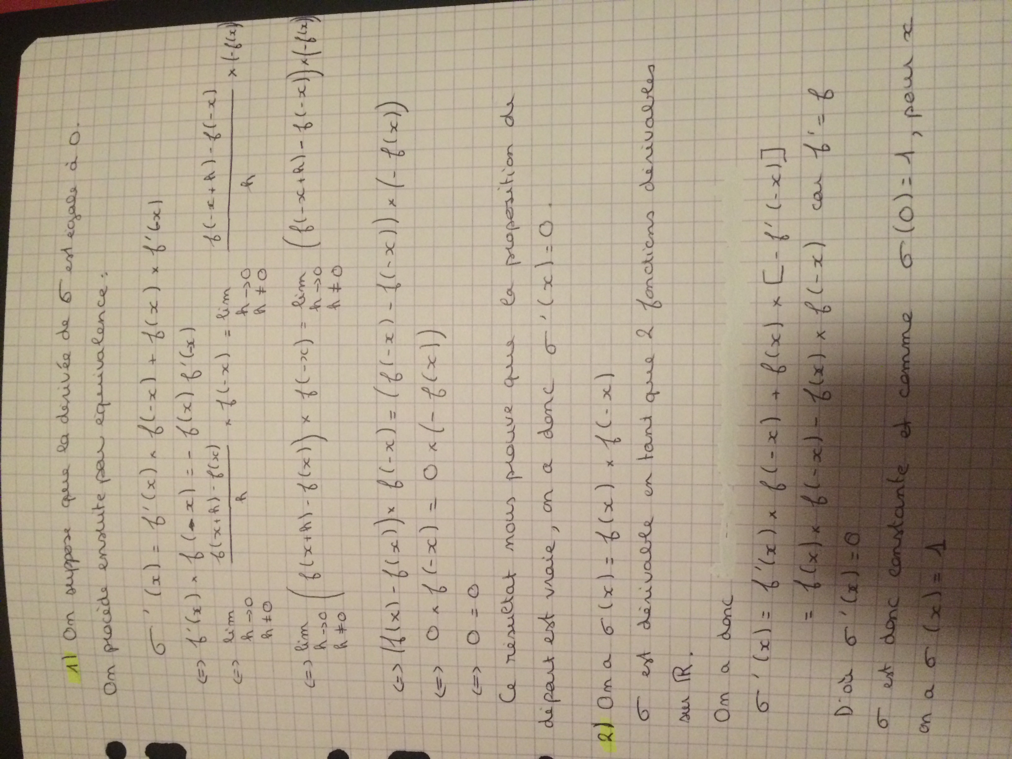 propriétés d'une fonction particulière Mathématiques EBahut site